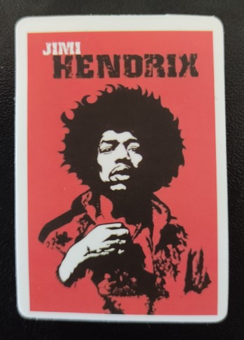Sticker (abtibild) JIMI HENDRIX Red (JBG)