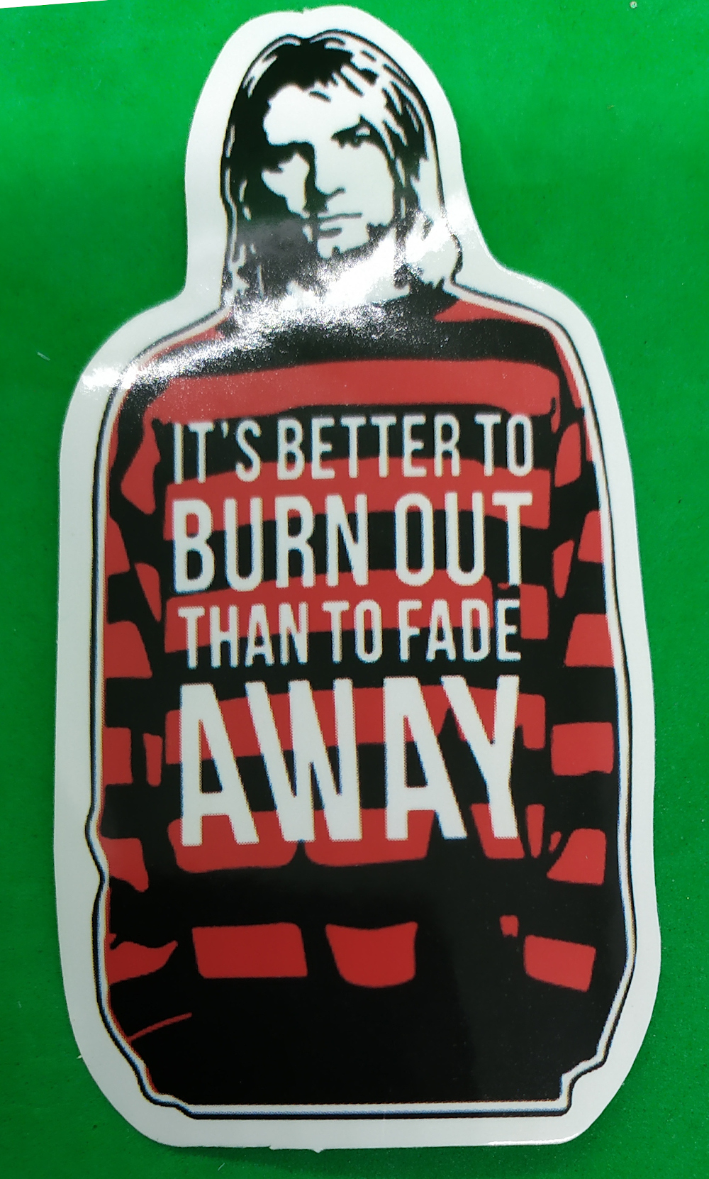 Sticker (abtibild) KURT COBAIN It s Better to Burn Out (JBG)