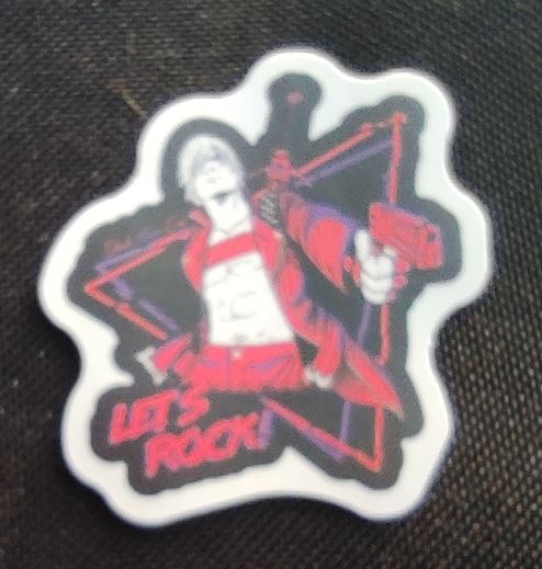 Sticker (abtibild) Lets Rock Boy margini albe (JBG)