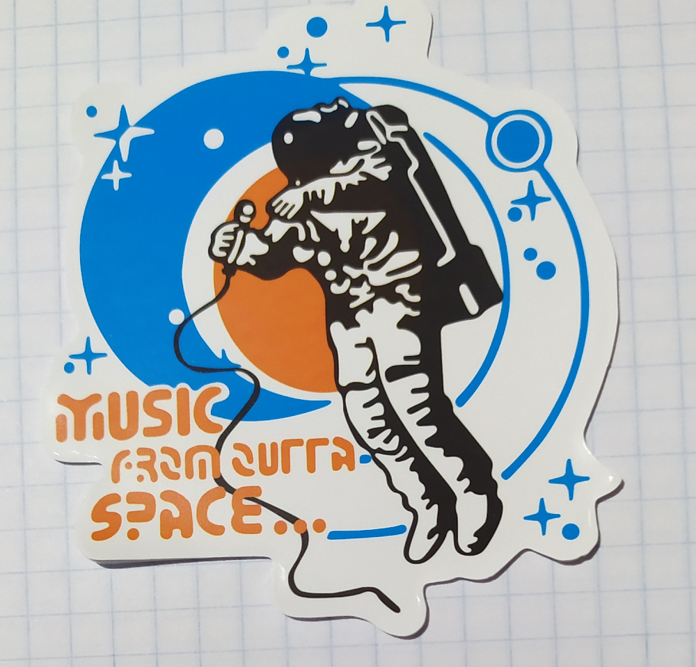 Sticker (abtibild) Music from outta Space