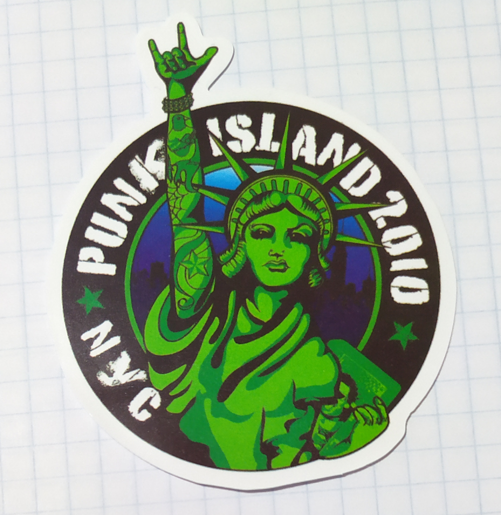 Sticker (abtibild) NYC Punk Island 2010 (JBG)