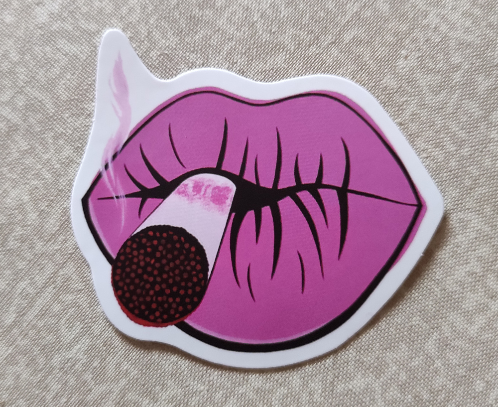 Sticker (abtibild) PURPLE LIPS (JBG)