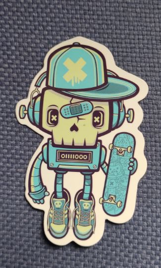 Sticker (abtibild) Robot Skull Skater (JBG)