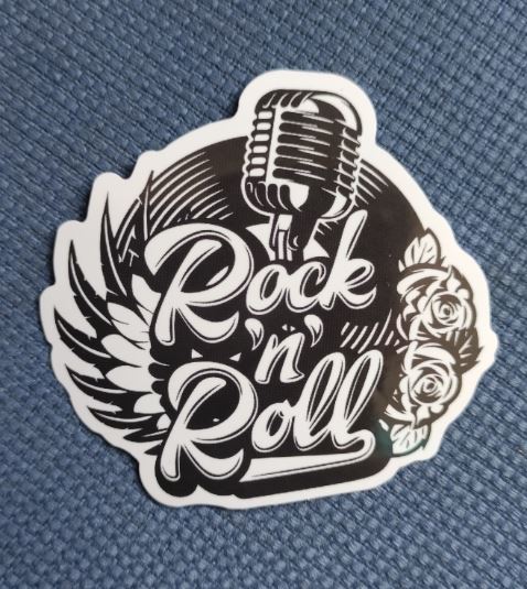 Sticker (abtibild) Rock n Roll Microfon (JBG)