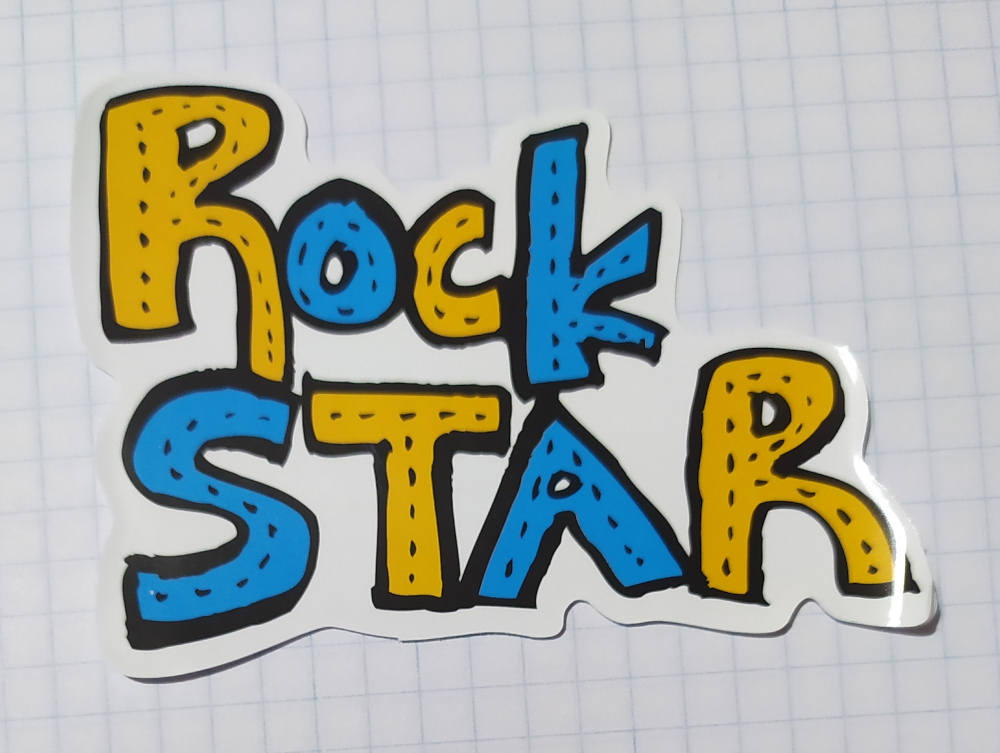 Sticker (abtibild) ROCK STAR