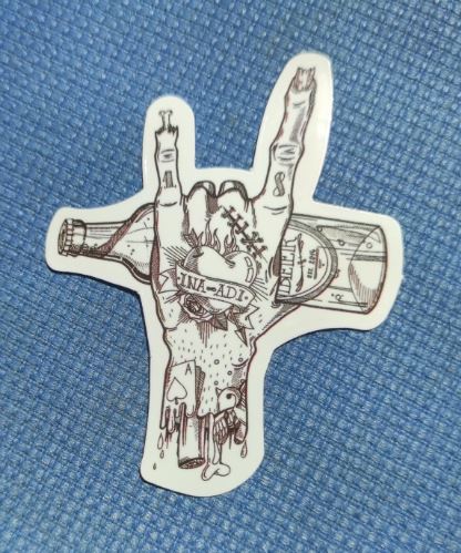 Sticker (abtibild) Tattoo Rock Hand (JBG)
