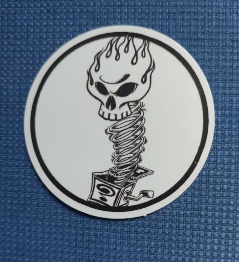 Sticker (abtibild) The Offspring B&W Skull (JBG)