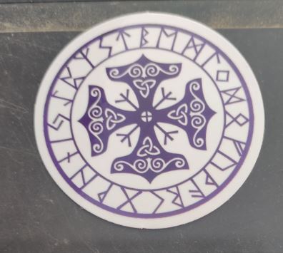 Sticker (abtibild) Viking -  Thors Hammer Runes (JBG)