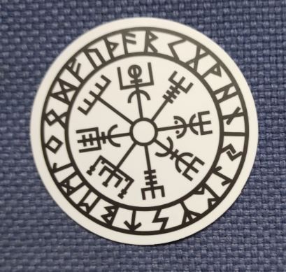 Sticker (abtibild) Viking - Vegvisir White (JBG)