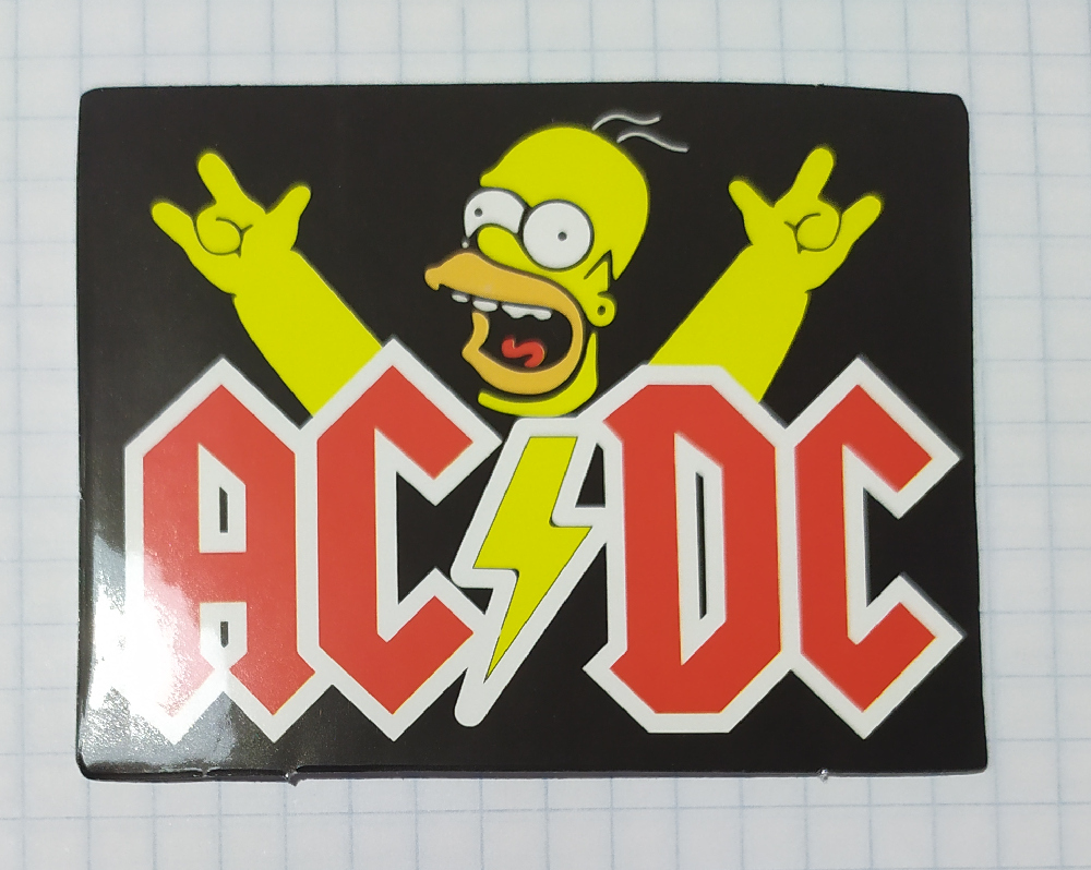 Sticker (abtibild) AC/DC Homer (JBG)