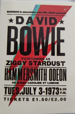 Sticker-afis DAVID BOWIE Lightning