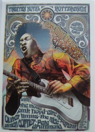 Sticker-afis Jimi Hendrix Theater Royale Rotterdam