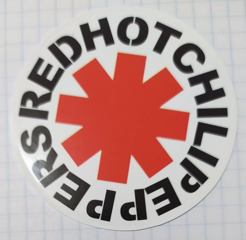 Sticker (abtibild) RED HOT CHILI PEPPERS Logo pe alb (JBG)