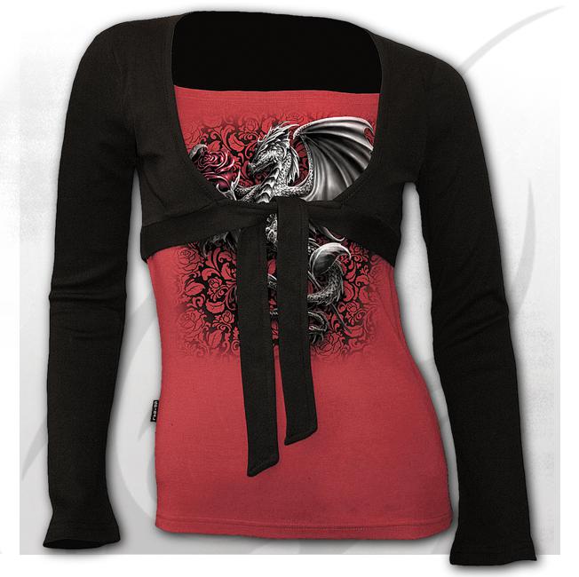 Longsleeve dama cu bolero T055F425 - DRAGON ROSE 2in1