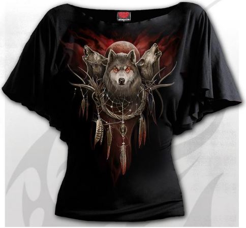 Top dama cu maneci clos T186F719 - CRY OF THE WOLF