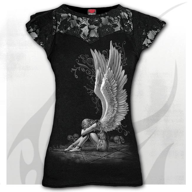 Top dama D024F721 - ENSLAVED ANGEL Lace Layered