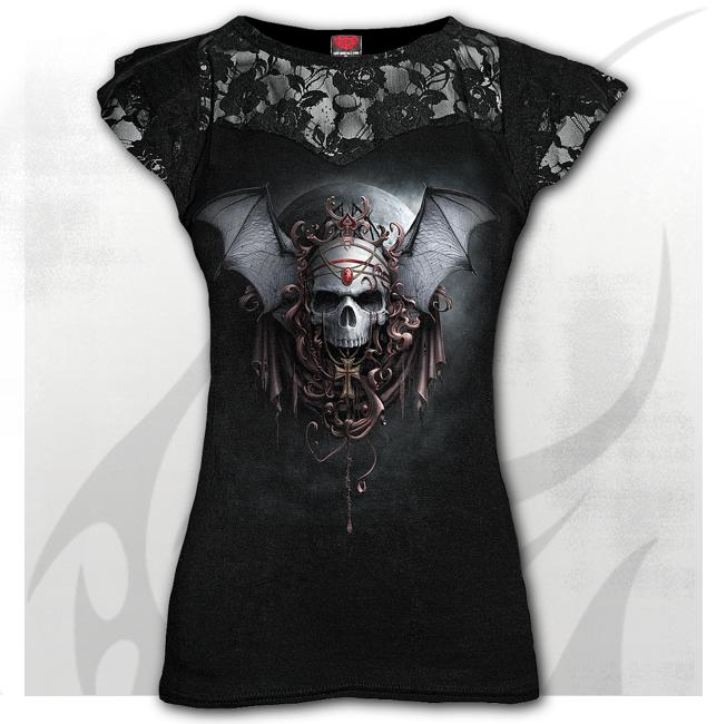 Top dama M023F721 - GOTH NIGHTS Lace Layered