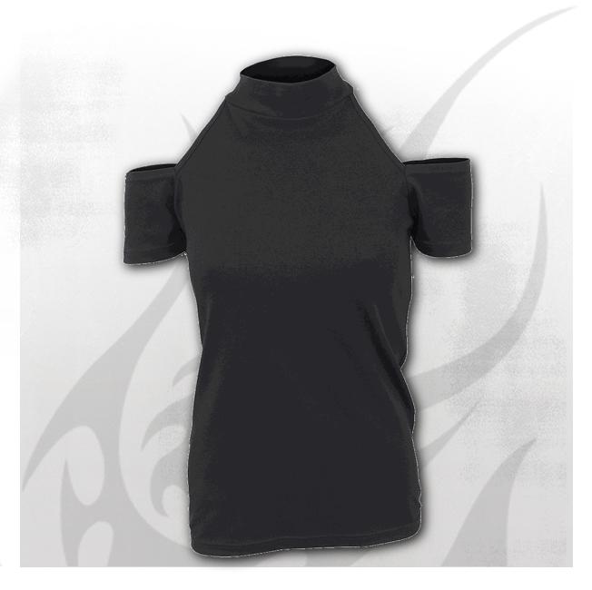 Top dama P001F764 - GOTHIC ELEGANCE Halter Neck Drop Shoulder