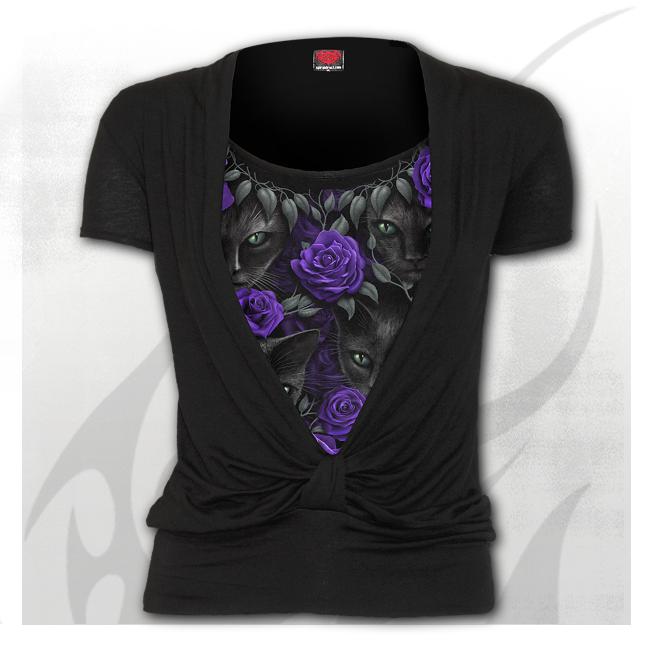 Top dama S011F739 - THE WATCHERS Allover 2in1 Gathered Knot