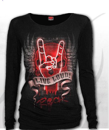 Longsleeve dama T177F440 - LIVE LOUD