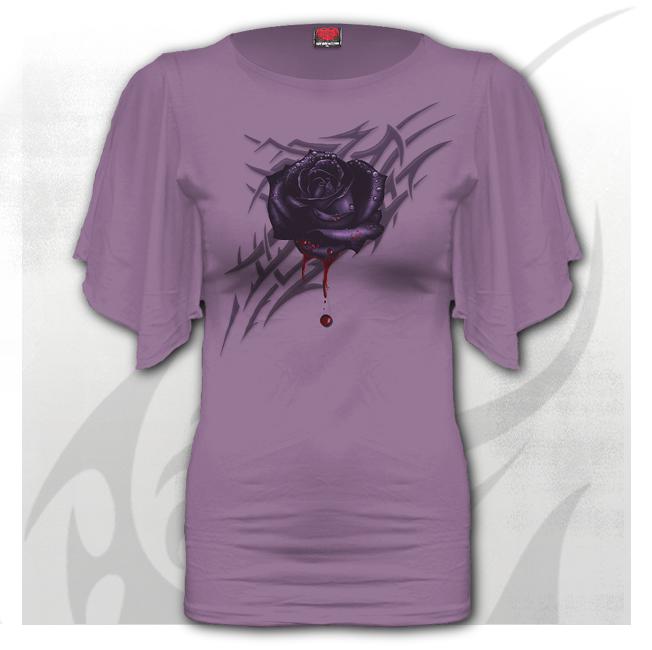 Top dama cu maneci clos T030F750 - BLACK ROSE DEW