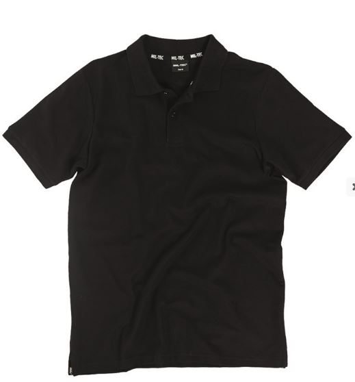 Tricou  Art. Nr. 10960002  BLACK POLO SHIRT PIKEE 250GR.CO.