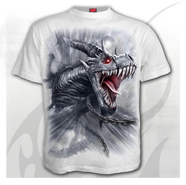 Tricou D074M113 DRAGON S CRY - T-Shirt White