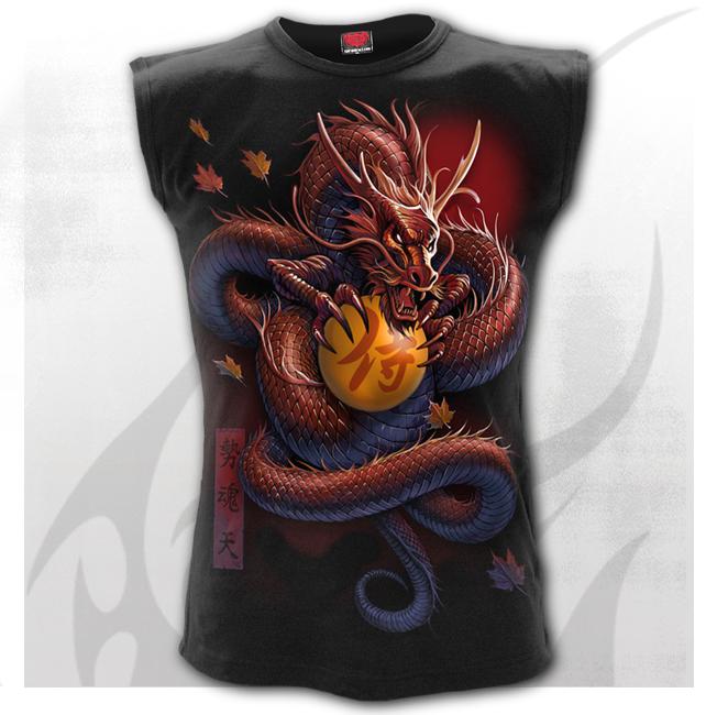 Tricou dragon fara maneci E033M001 SAMURAI