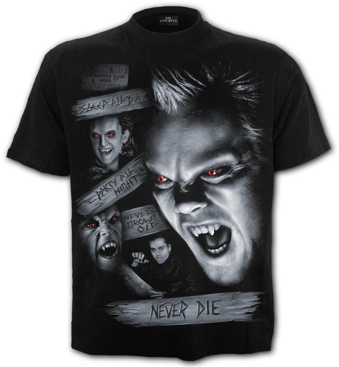 Tricou G307M101 THE LOST BOYS - NEVER DIE - T-Shirt Black