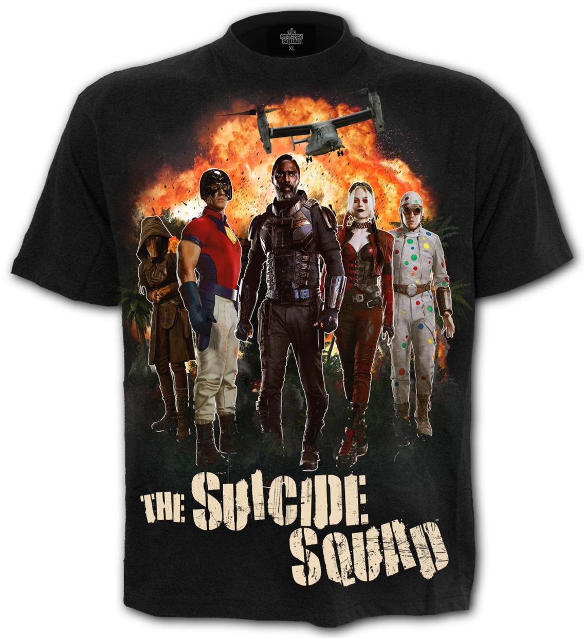 Tricou G414M101 THE SUICIDE SQUAD - MONTAGE - T-Shirt Black