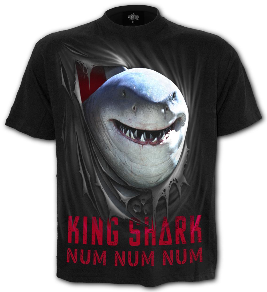 Tricou G416M101 KING SHARK - NUM NUM NUM - T-Shirt Black