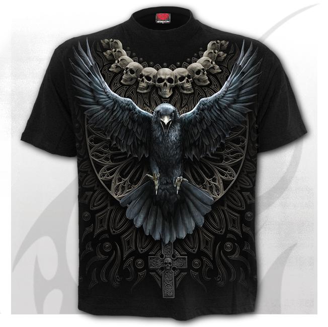 Tricou  K074M101 RAVEN SKULL (Lichidare Stoc!)
