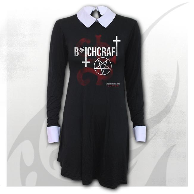 Rochie Baby Doll G051F134 - COVEN - BITCHCRAFT PeterPan Collar