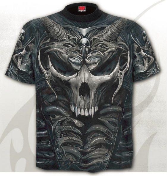 Tricou W030M105 - SKULL ARMOUR Allover Print