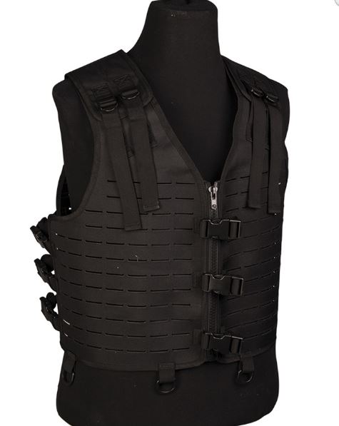 Vesta militara neagra usoara LASER CUT Art.-Nr. 13461302