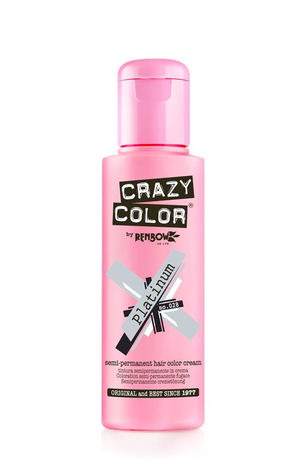 Vopsea de par semipermanenta profesionala Crazy Color Platinum - 028