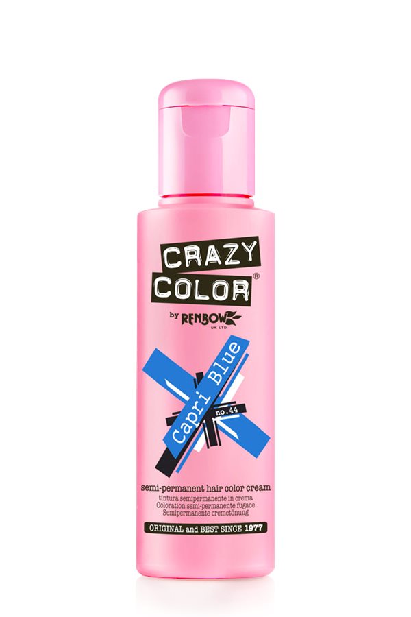 Vopsea de par semipermanenta albastra Crazy Color Capri Blue - 44