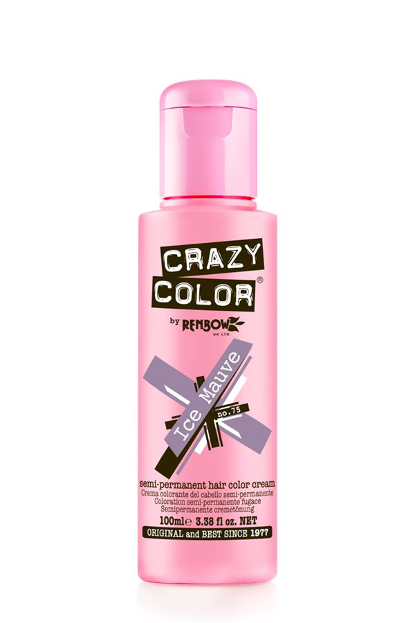 Vopsea de par semipermanenta mov Crazy Color Ice Mauve - 75