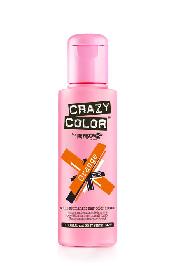 Vopsea de par semipermanenta portocalie Crazy Color Orange - 60