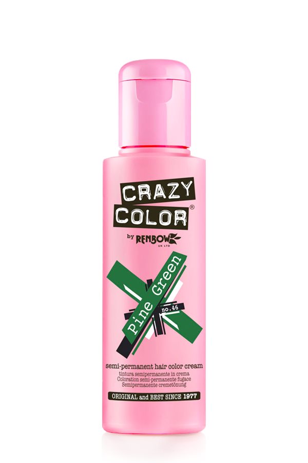 Vopsea de par semipermanenta verde Crazy Color Pine Green - 46