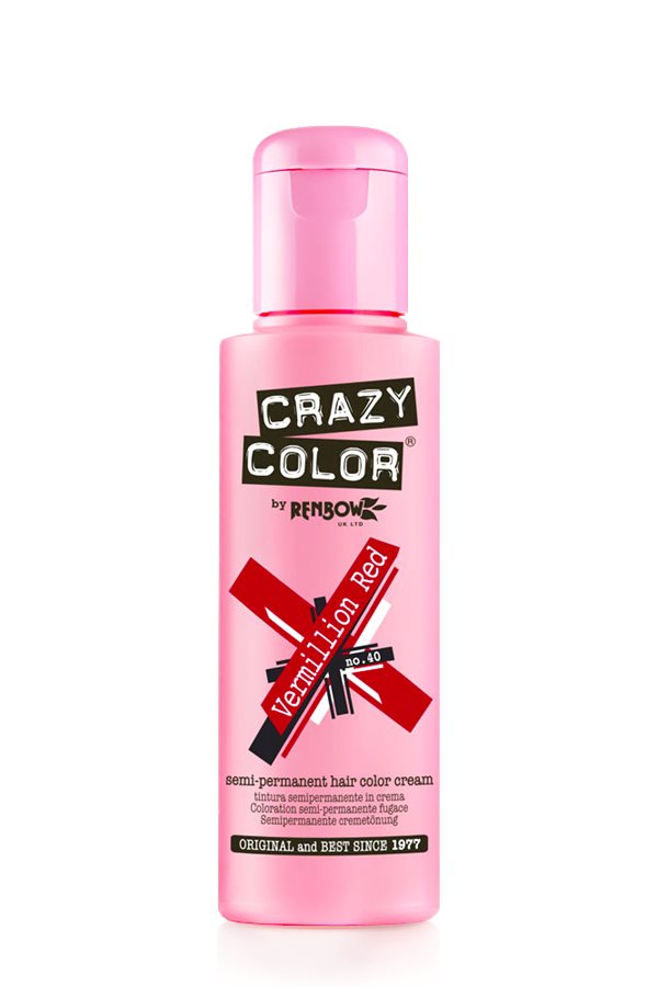 Vopsea de par semi permanenta Crazy Color Vermillion Red - 40