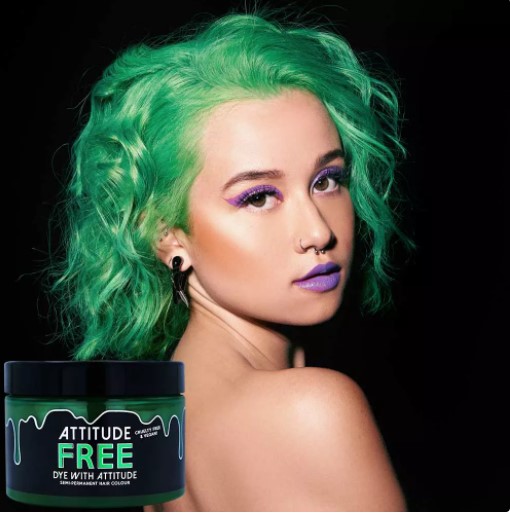 Vopsea semi-permanenta verde Attitude Free UV Green