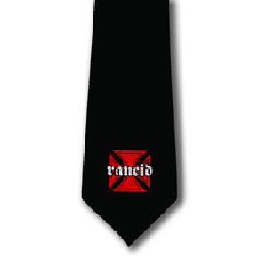Cravata brodata RANCID IRON CROSS (Superpret Razamataz)