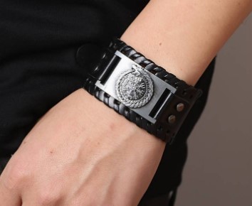 Bratara neagra Viking Art Ouroboros Snake + Vegvisir Bratara neagra Viking Art Ouroboros Snake + Vegvisir