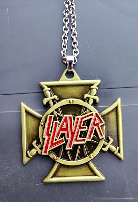 Medalion cu lant SLAYER / IRON CROSS (bronz)