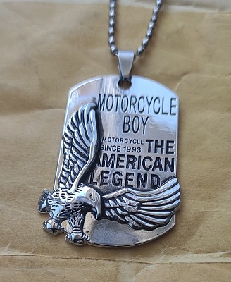 Medalion inox Eagle American Legend (colectia Motorbike)
