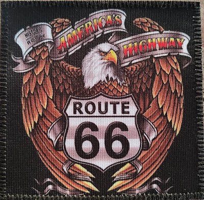 Patch AMERICA S HIGHWAY Route 66 (colectia Outlaw)(P-SHK)