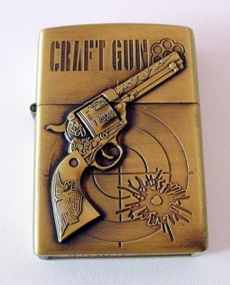 Bricheta aurie tip Zippo Craft Gun model 1
