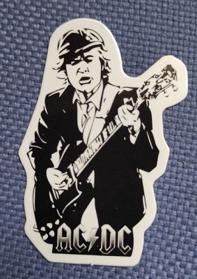 Sticker (abtibild) AC/DC Angus Alb-Negru (JBG)