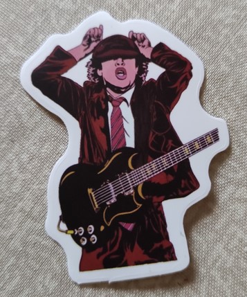 Sticker (abtibild) AC/DC Angus Horns model 2 (JBG) - Bestial.ro